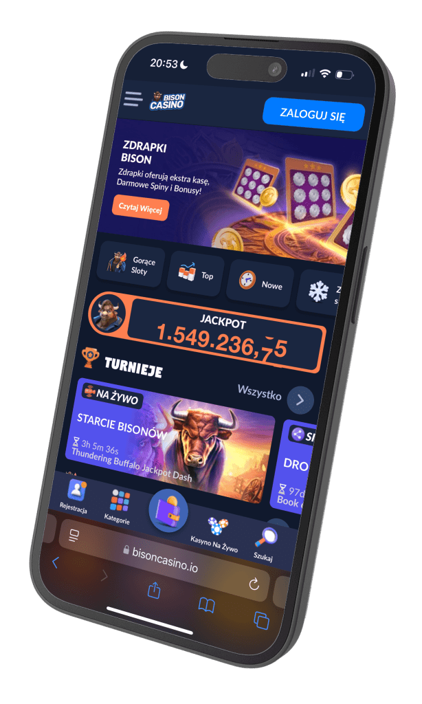Aplikacja mobilna Bison Casino