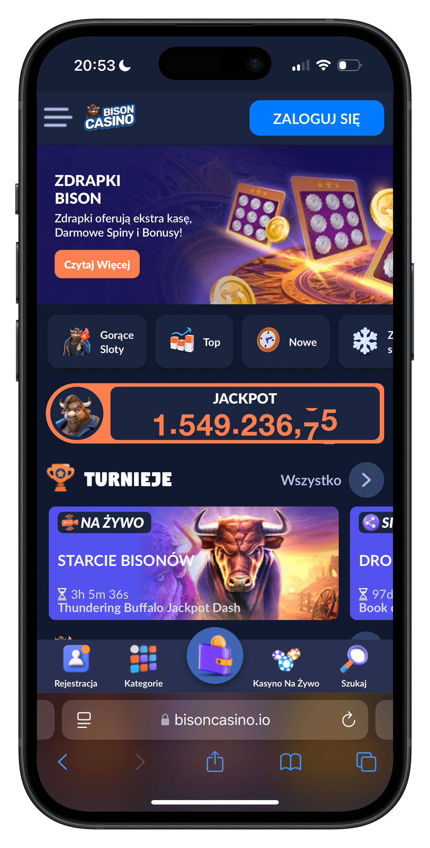 bison casino applicaja