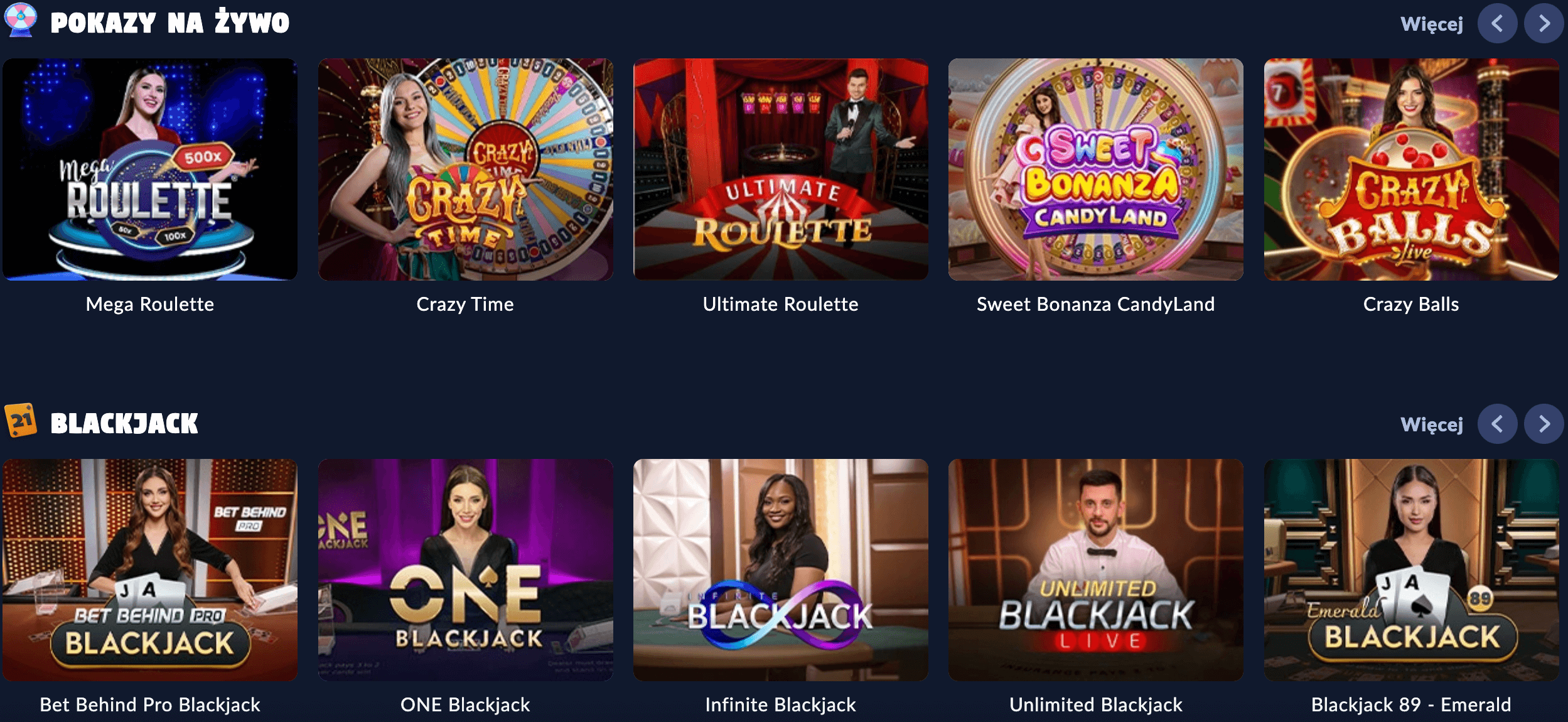 Gry i oferta kasyna Bison